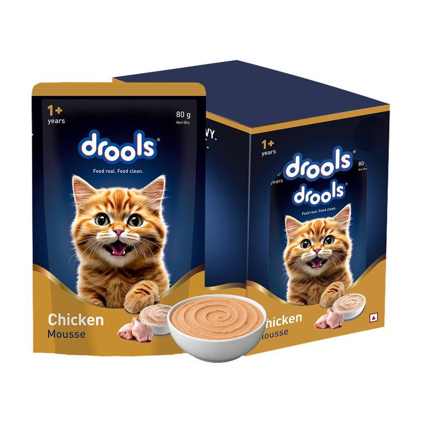 Drools Mousse For Adult Cats Chicken 0.4 kg (5x0.08 kg) Wet Adult Cat Food