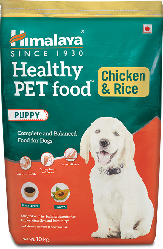 HIMALAYA Healthy Puppy Dry Dog Food I Supports Digestion, Growth, Immunity Chicken 10 kg Dry Young Dog Food
