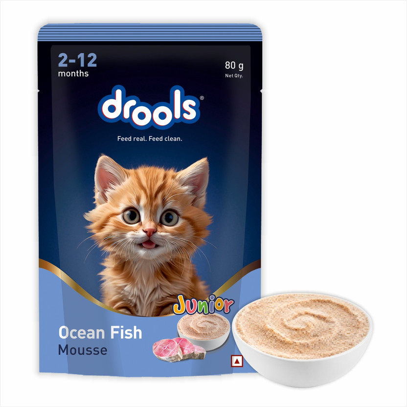 Drools Mousse For Kittens Fish 0.08 kg Wet Young Cat Food