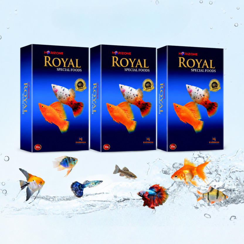 KARNIKHA KARNIKHA INTERNATIONAL Royal Special Fish Food 22g - pack of 3 0.066 kg (3x0.02 kg) Dry All Life Stages, Adult, New Born, Senior, Young Fish Food - Flipkart Deal
