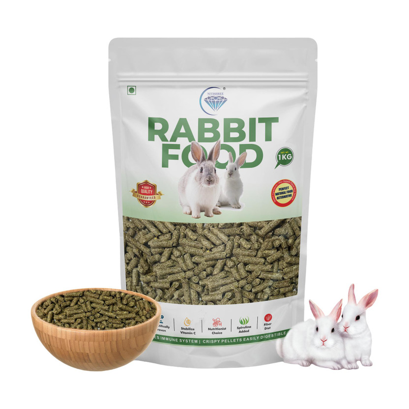 Nitishree Premium Adult Rabbit Food, Nutritionist Choice (Rabbit Food 1000 gm) Vegetable 1 kg Dry Adult, Senior, Young Rabbit Food