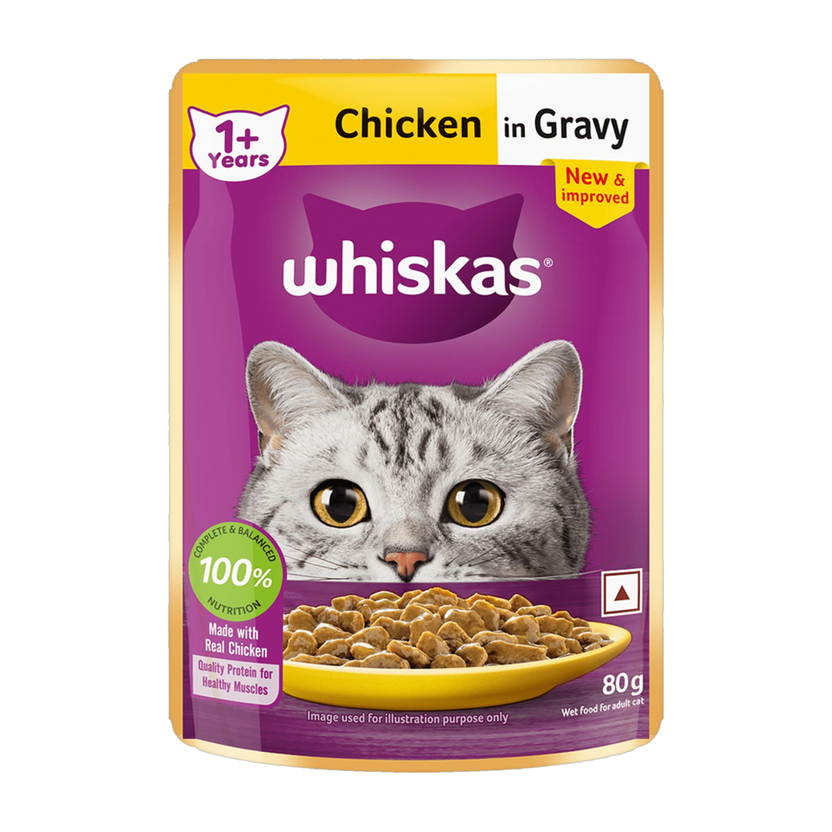 Whiskas (1+ Years) Chicken 80 g Wet Adult Cat Food