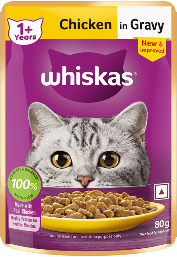Whiskas (1+ Years) Chicken 80 g Wet Adult Cat Food