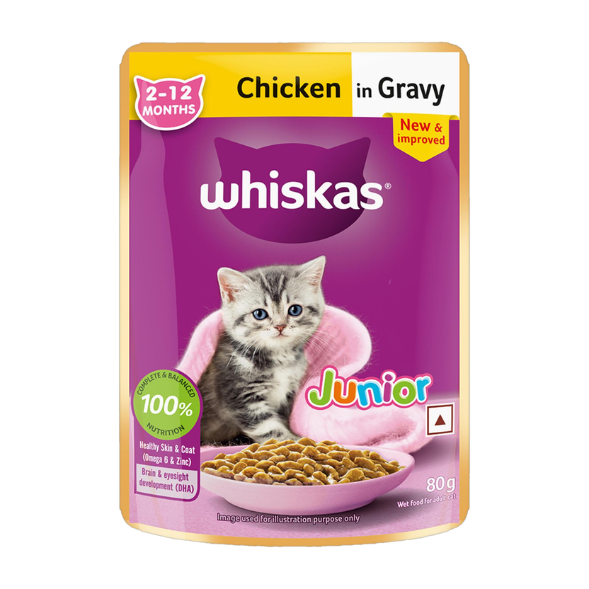 Whiskas (2-12 Months) Chicken 80 g Wet Young Kitten Food