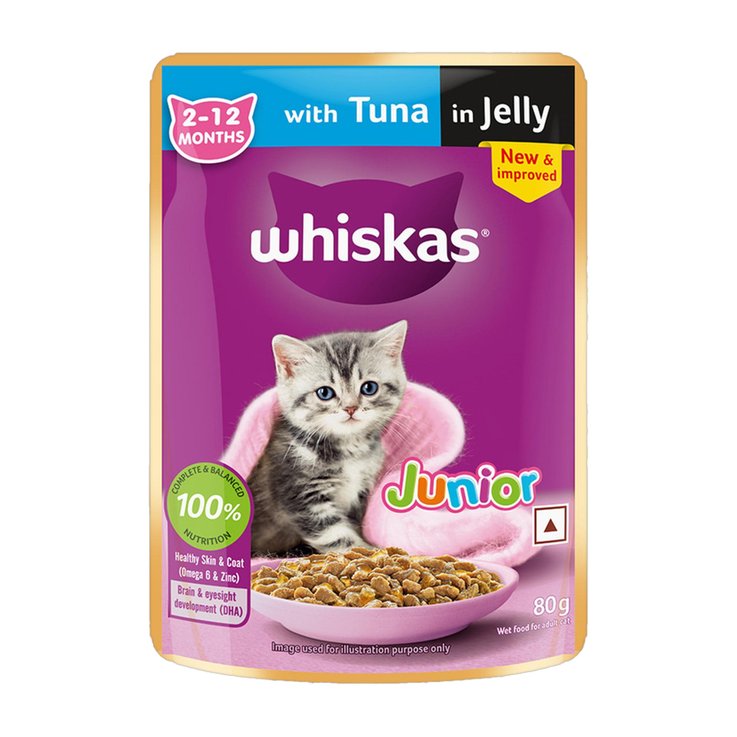 Whiskas (2-12 Months) Tuna 80 g Wet Young Kitten Food