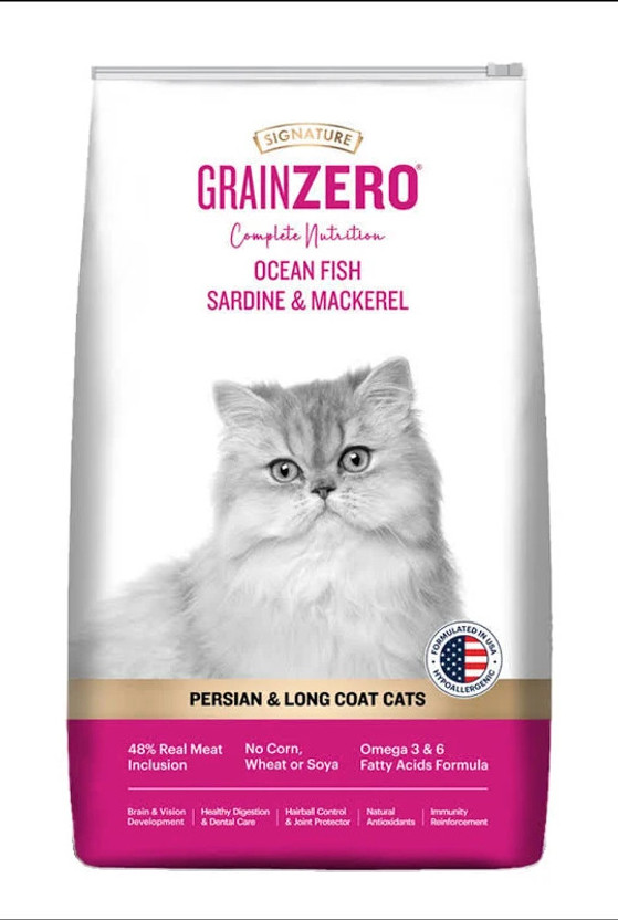 Grain Zero Grain Zero Persian Long Coat 3kg Mackerel 3 kg Dry Adult, Senior, All Life Stages Cat Food