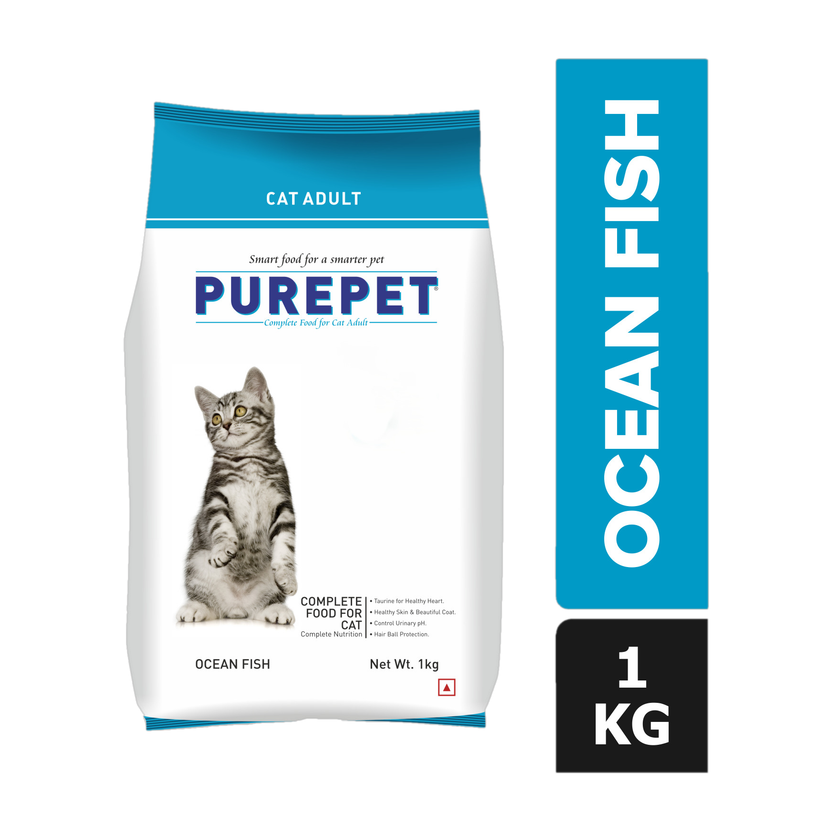 Purepet Ocean Fish 1 kg Dry Adult Cat Food