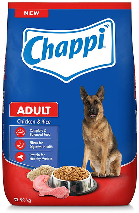 Chappi Complete and Balanced Chicken, Rice 20 kg Dry Adult Dog Food