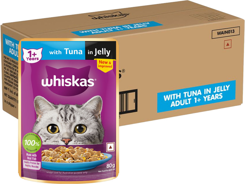 Whiskas (1+ Years) Tuna 4.48 kg (56x0.08 kg) Wet Adult Cat Food