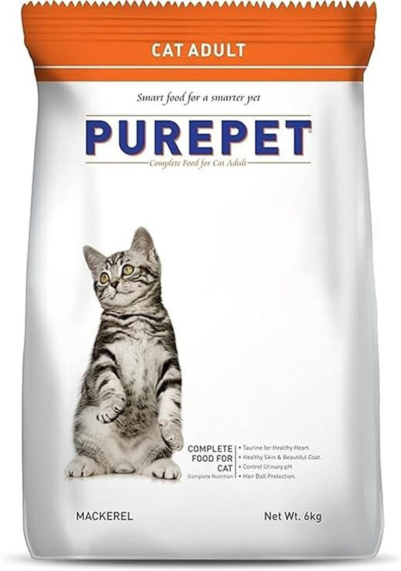 Purepet Real Mackeral 6 kg Dry Adult Cat Food
