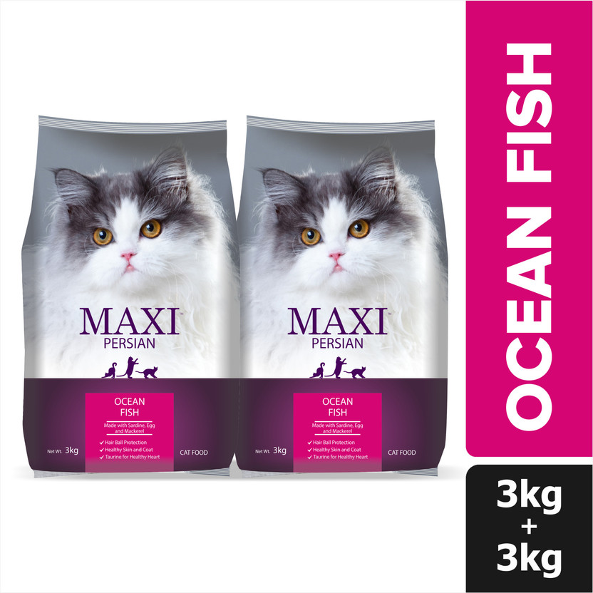 Maxi Buy 1 Get 1 , Persian Ocean Fish 6 kg (2x3 kg) Dry Adult Cat Food