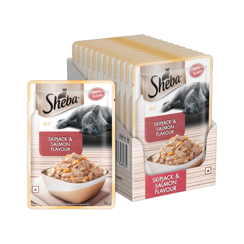 Sheba Rich Salmon 420 g (12x35 g) Wet Adult Cat Food