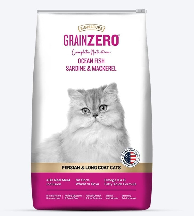Signature Grainzero Persian long coat cat Chicken, Fish 3 kg Dry Adult Cat Food
