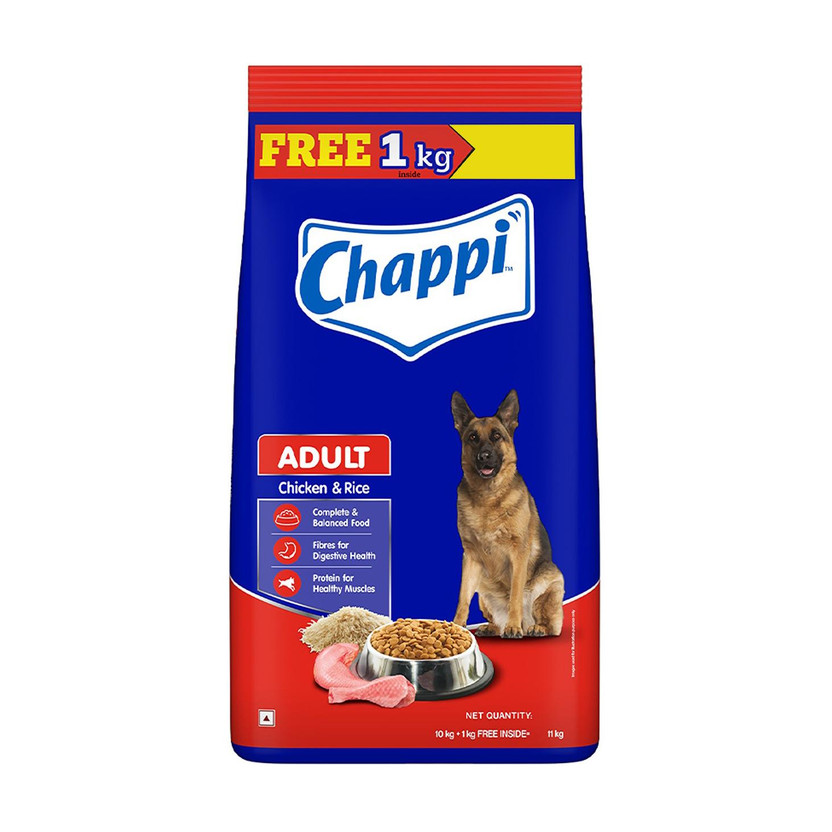 Chappi Complete and Balanced Chicken, Rice 11 kg Dry Adult Dog Food