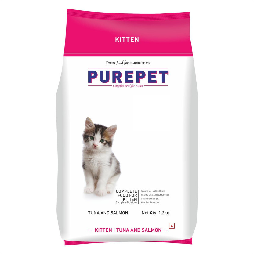 Purepet Kitten Tuna and Salmon 1.2 kg Dry Young Cat Food