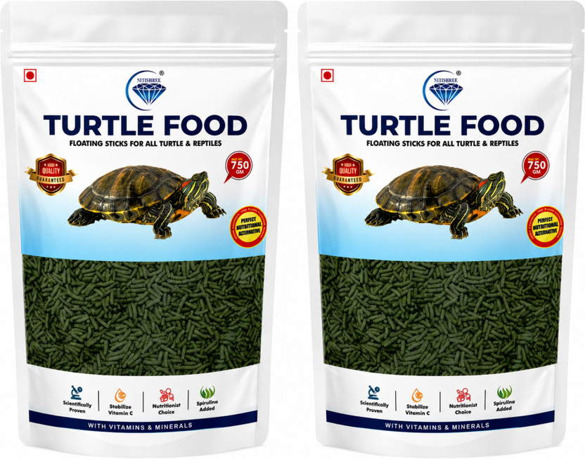 Nitishree TURTAL FOOD & Tortoise food - 1500 gm Sea Food 1.5 kg (2x0.75 kg) Dry Adult, New Born, Senior, Young Turtle Food