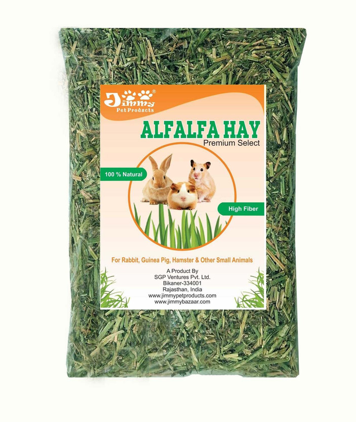 Jimmy Alfalfa Hay for Rabbit hay Guinea Pig & Hamster 1kg 1.15 kg Dry Adult Rabbit Food