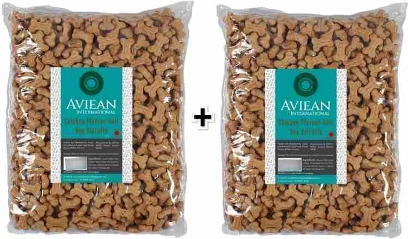 Aviean International 1.4 Kg Dog Biscuit (0.7Kg+0.7Kg) Combo Pack Baked Chicken Biscuit Puppy Treats Chicken 1.4 kg (2x0.7 kg) Dry New Born, Young, Adult, Senior Dog Food