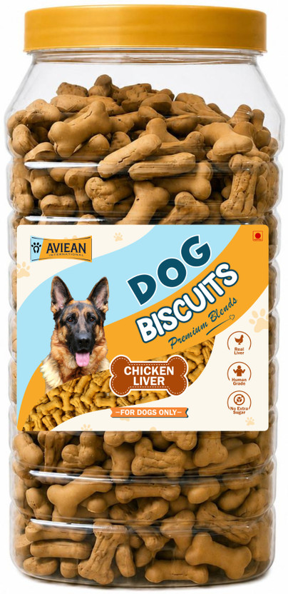 Aviean International Aviean Premium Chicken , Liver Dog Soft Crunchies Biscuits Jar 910g (pack of 1) Chicken, Liver 0.91 kg Dry All Life Stages, Adult, New Born, Senior, Young Dog Food