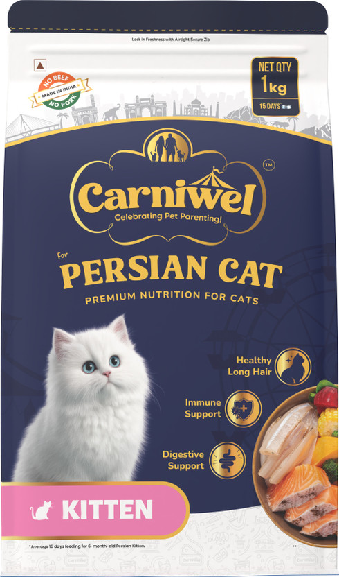 CARNIWEL Carniwel Persian Kitten Dry Cat Food 1 Kg Fish 1 kg Dry Young Cat Food