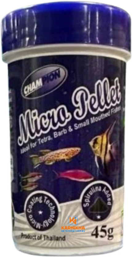 KARNIKHA INTERNATIONAL Champion Micro Pellet Fish Food 45g 0.045 kg Dry All Life Stages Fish Food