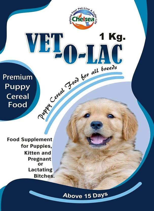 VetOLac Puppy Cerelac Cereal Food for All Breeds Chicken 1 kg Dry New