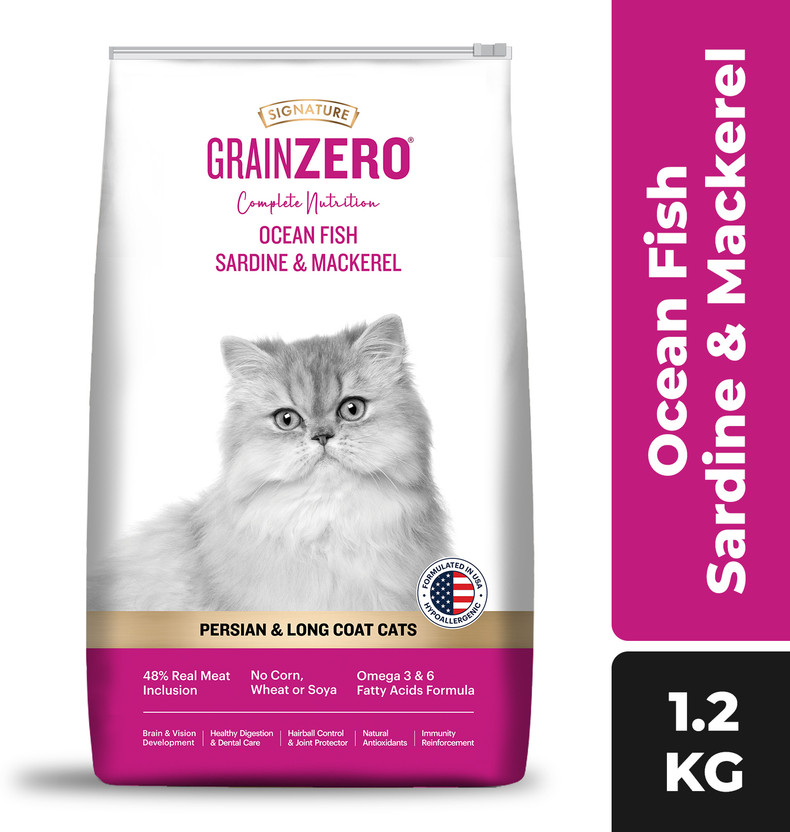 Signature Grain Zero Persian Ocean Fish, Sardine, and Mackeral 1.2 kg Dry Adult Cat Food