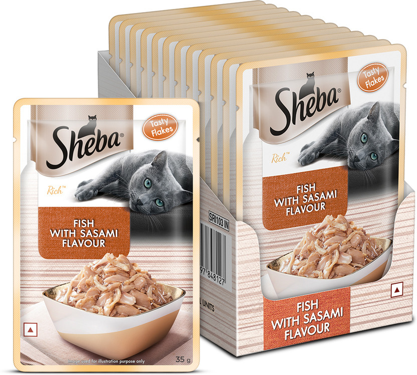 Sheba Rich With Sasami Fish 420 g (12x35 g) Wet Adult Cat Food