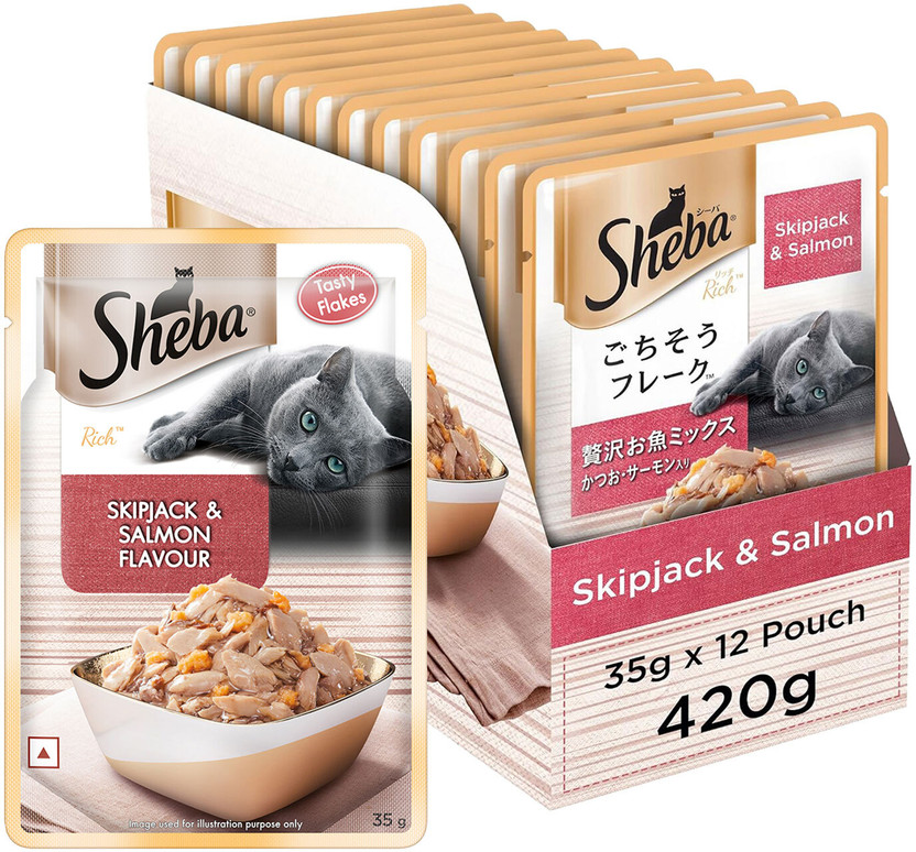 Sheba Rich Salmon 420 g (12x35 g) Wet Adult Cat Food