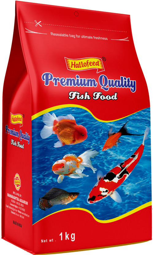 Hallofeed 1kg Fish Food - 2.5mm pellet size Fish 1 kg Dry Adult Fish Food