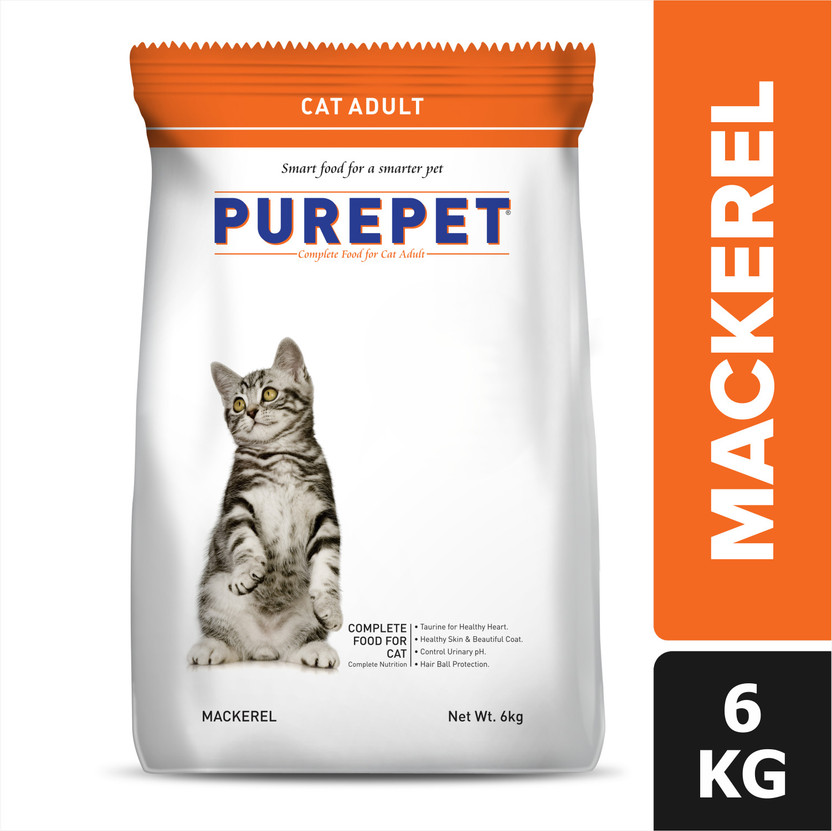 Purepet Real Mackeral 6 kg Dry Adult Cat Food