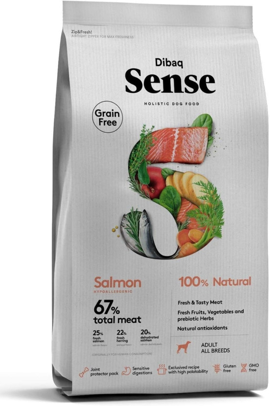 Dibaq Sense Grain Free Hypoallergenic Salmon 2 kg Dry Adult, Senior Dog Food