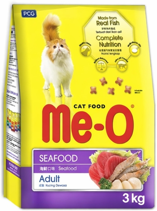 Me-O Sea Food 3 kg Dry Adult Cat Food