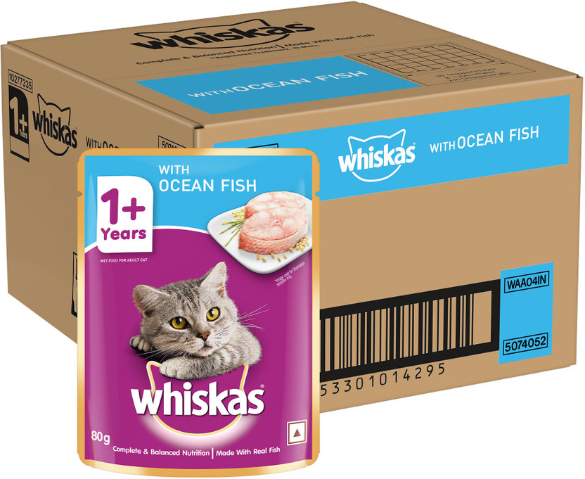 Whiskas (1+ Years) Fish 2.24 kg (28x0.08 kg) Wet Adult Cat Food