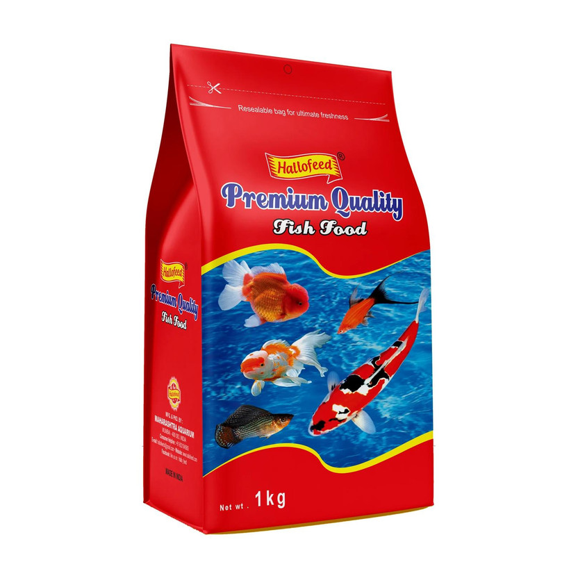 Hallofeed Fish Food 1kg for goldfish Aquarium Fish 1 kg Dry Adult Fish Food