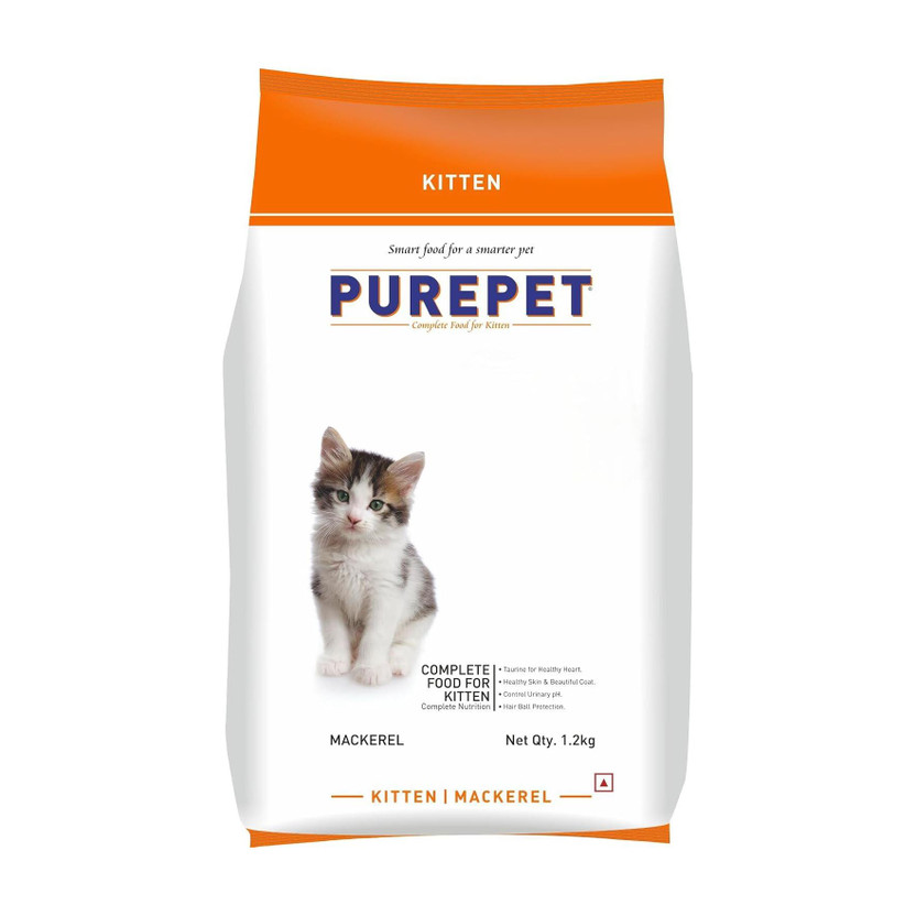 Purepet Kitten Mackerel 1.2 kg Dry Young Cat Food