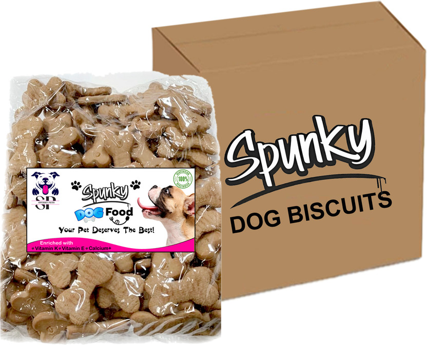 Spunky pets Grain & Gluten Free Pure Veg Dog Biscuits | Real & Human Grade Ingredients Oats 0.9 kg Dry Adult, New Born, Young Dog Food