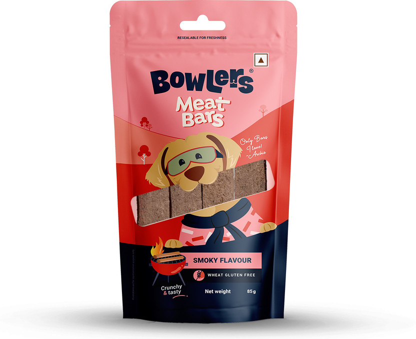 Bowlers Dog Treats Meat Sticks & Smoked Flavour |Grain Free| Handmade Meat 0.085 kg Dry All Life Stages Dog Food