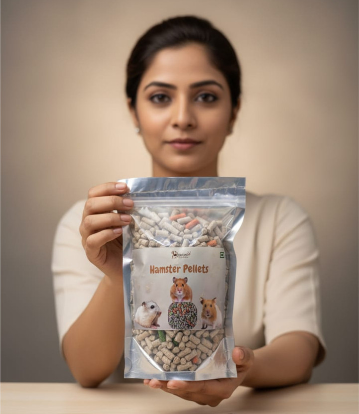 Bhuvan Pets World Hamster Pellets(0.5KG) for both Syrian and Dwarf Hamster Vegetable 0.5 kg Dry All Life Stages, Adult, Senior, Young Hamster Food