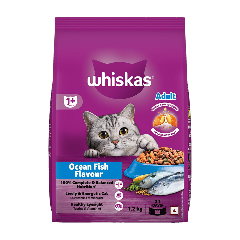 Whiskas (1+ Years) Fish 1.2 kg Dry Adult Cat Food