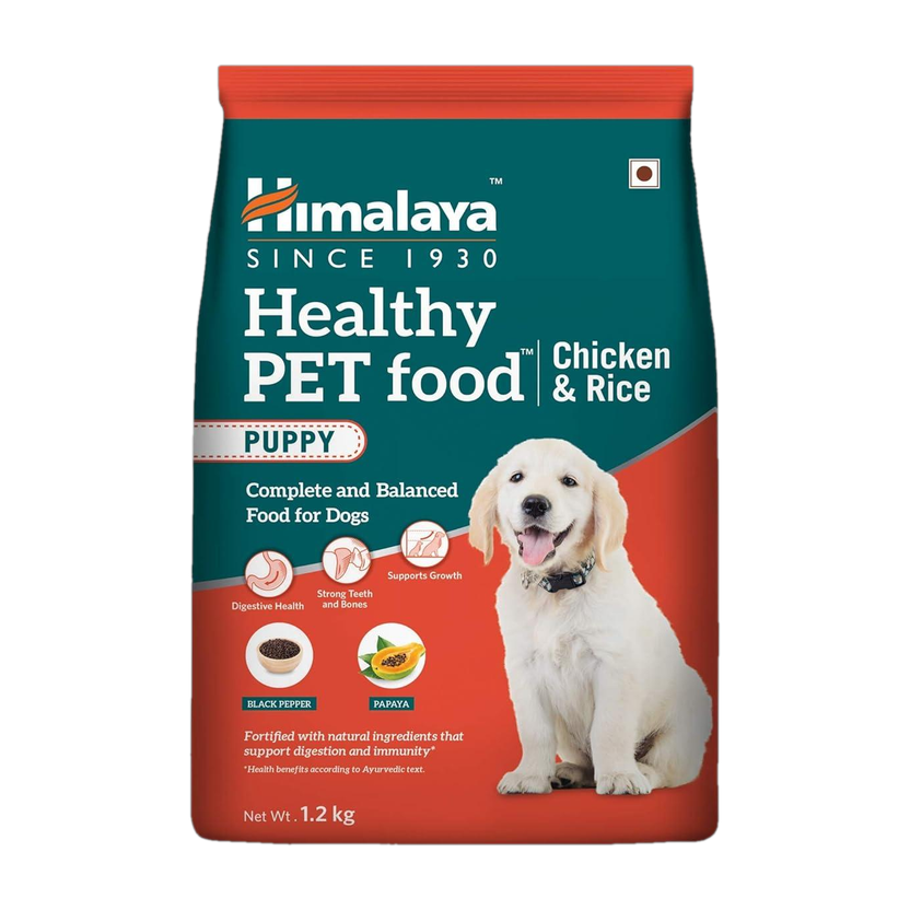 HIMALAYA Healthy PET Food for Puppies, Chicken & Rice, Complete & Balanced Nutrition Chicken 1.2 kg Dry Young Dog Food