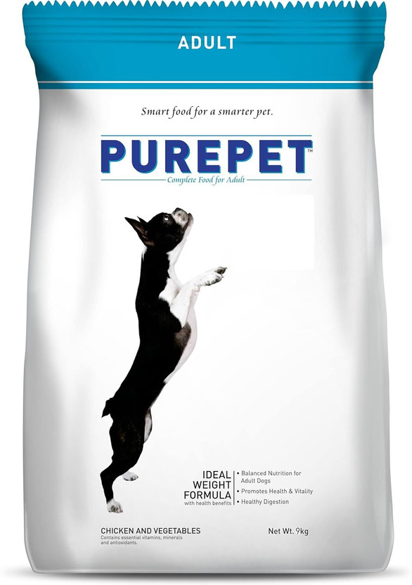 Purepet Chicken and Vegetable 9 kg Dry Adult Dog Food