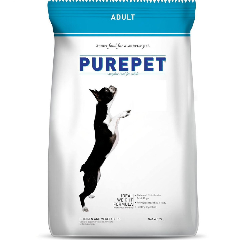 Purepet Chicken and Vegetable 9 kg Dry Adult Dog Food