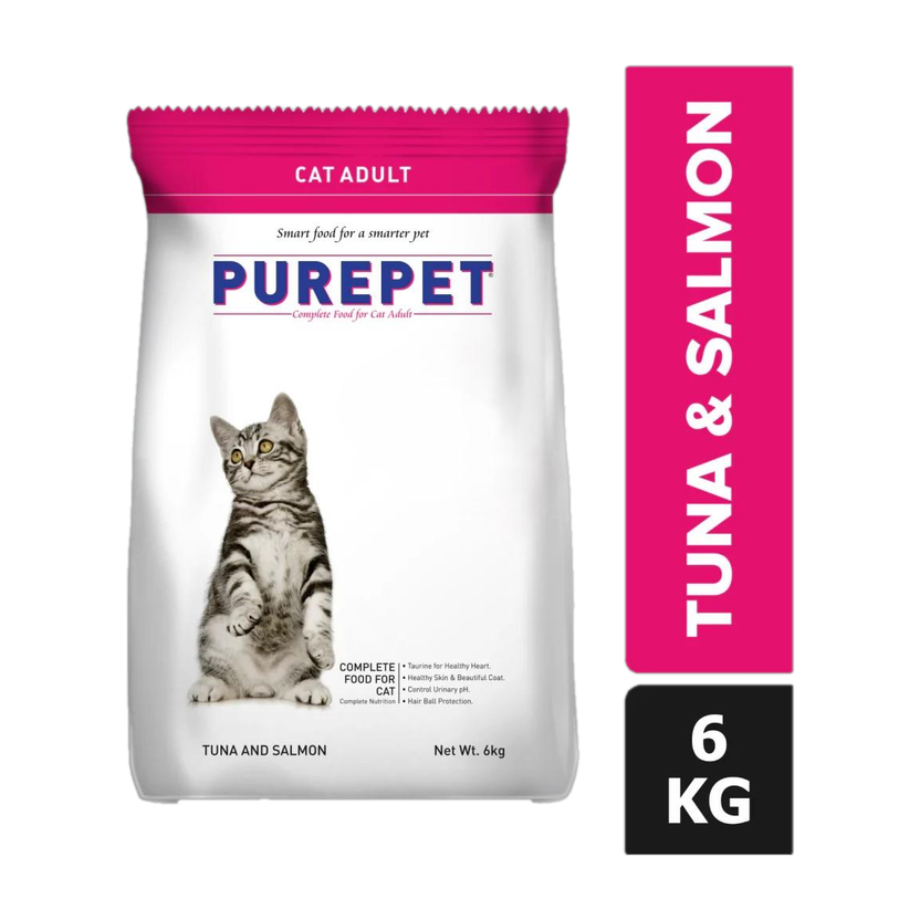 Purepet Tuna and Salmon Adult Salmon 6 kg Dry Adult Cat Food
