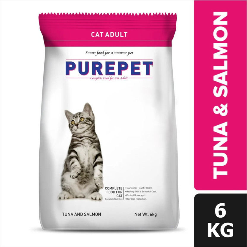 Purepet Tuna and Salmon 6 kg Dry Adult Cat Food