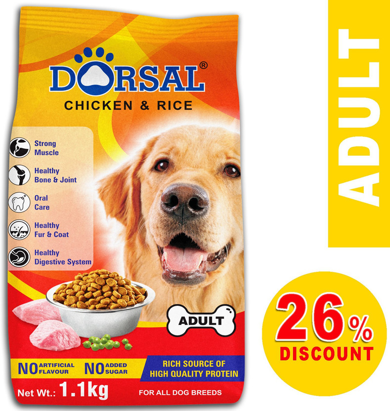 DORSAL DOG FOOD (HIGH QUALITY) Chicken, Rice 1.1 kg Dry Adult Dog Food