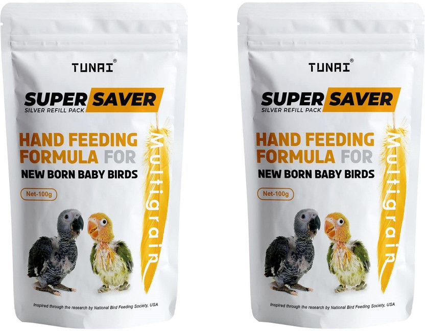 TUNAI Super Saver Hand Feeding Formula for All New Born & Young Ones 0.2 kg (2x0.1 kg) Dry New Born, Young Bird Food