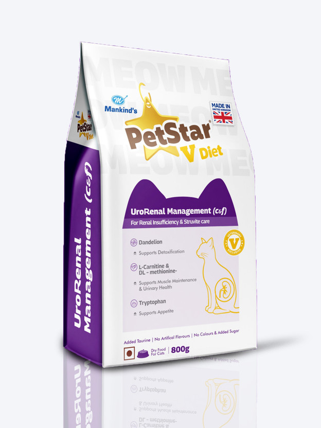 MANKIND MANKIND PetStar V Diet - Urorenal Management (c&f) For Cat 0.8 kg Dry All Life Stages Cat Food - Flipkart Deal