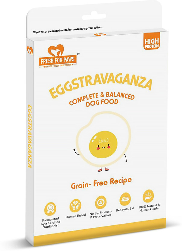 FRESH FOR PAWS Eggstravaganza Fresh Dog Food -300 gm Egg 0.3 kg Wet Adult Dog Food