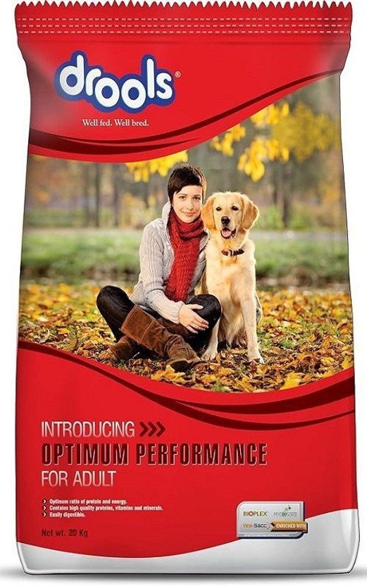 Drools Adult-Optimum Performance Pet Food for Dog Chicken 20 kg Dry Adult Dog Food